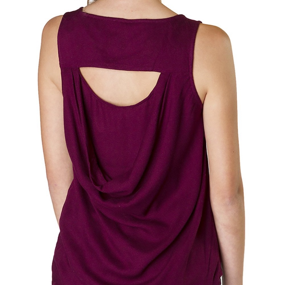 Ella Moss Drape Back Tank in Syrah (NWT!)